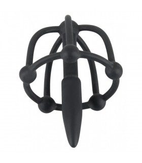 Plug Pénis Silicone avec Cage à Gland Plug Pénis Silicone avec Cage à Gland