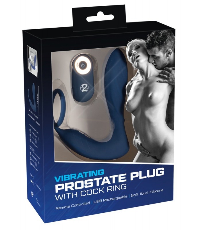 Stimulateur Prostate Vibrant à Cockring - gay shop