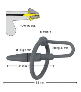 Pénis Plug avec Anneau de Gland