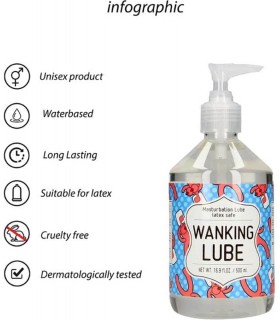 Lubrifiant Eau Masturbation Wanking Lube 500 ml - gay shop