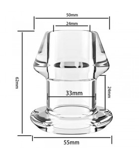 Plug Tunnel Transparent avec Bouchon