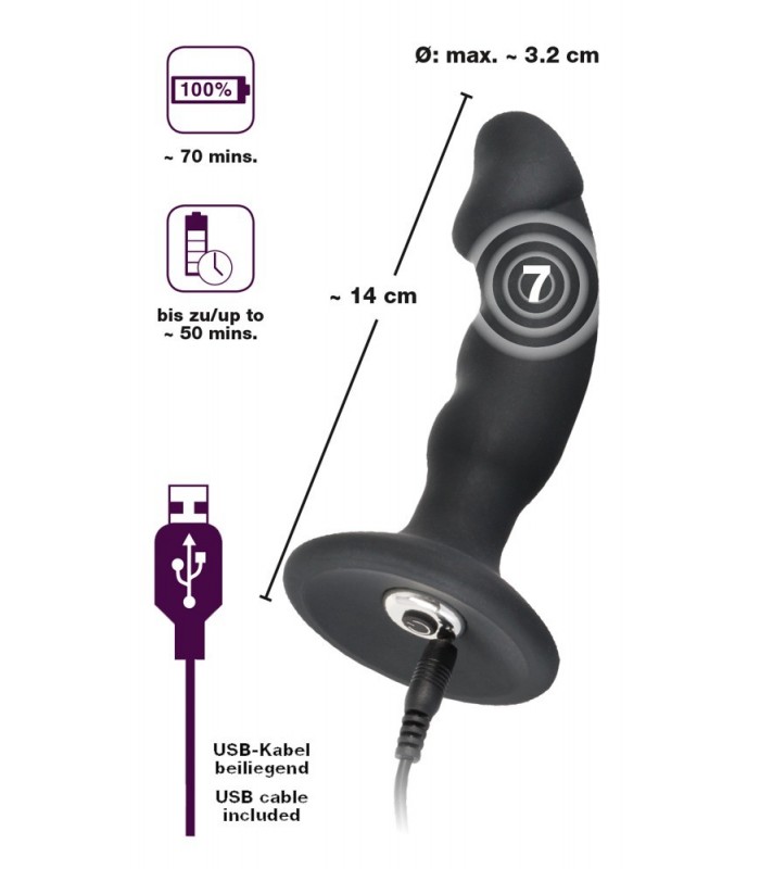 Plug Prostatique Rechargeable Vibrant 14x3,2cm