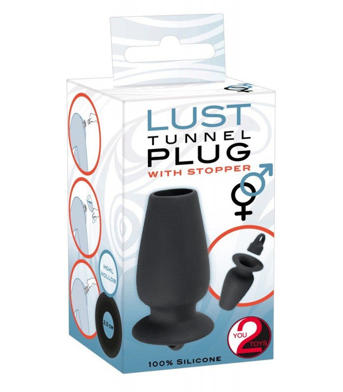 Plug Tunnel Silicone avec Stopper 8,5x5cm