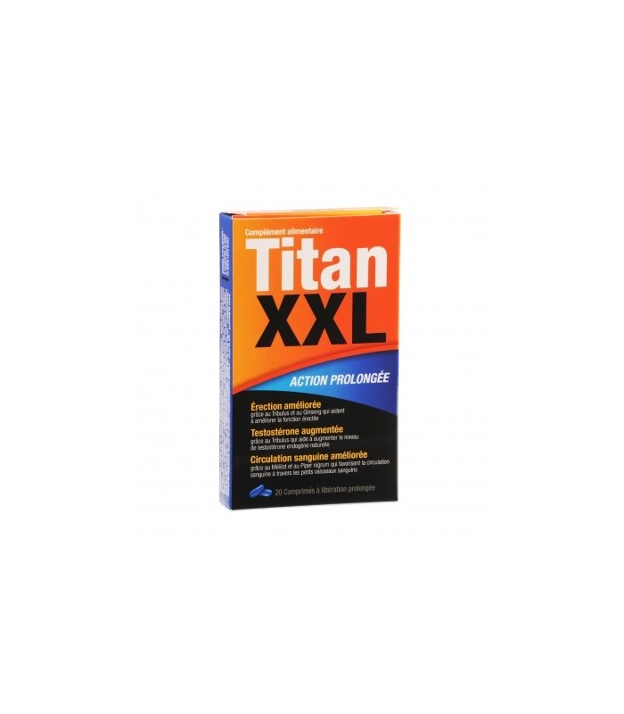 Stimulant Titan XXL 20 gélules booster l'érection shop gay