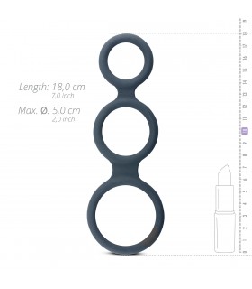 Triple Cock Ring Silicone sextoy homme