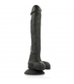 Gode Ventouse Cock Réaliste Noir 21x4,1cm