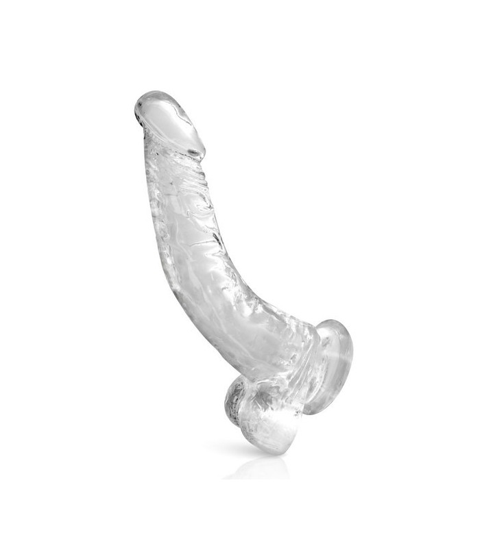 Gode Courbé Transparent 22x3,5cm - gode gay