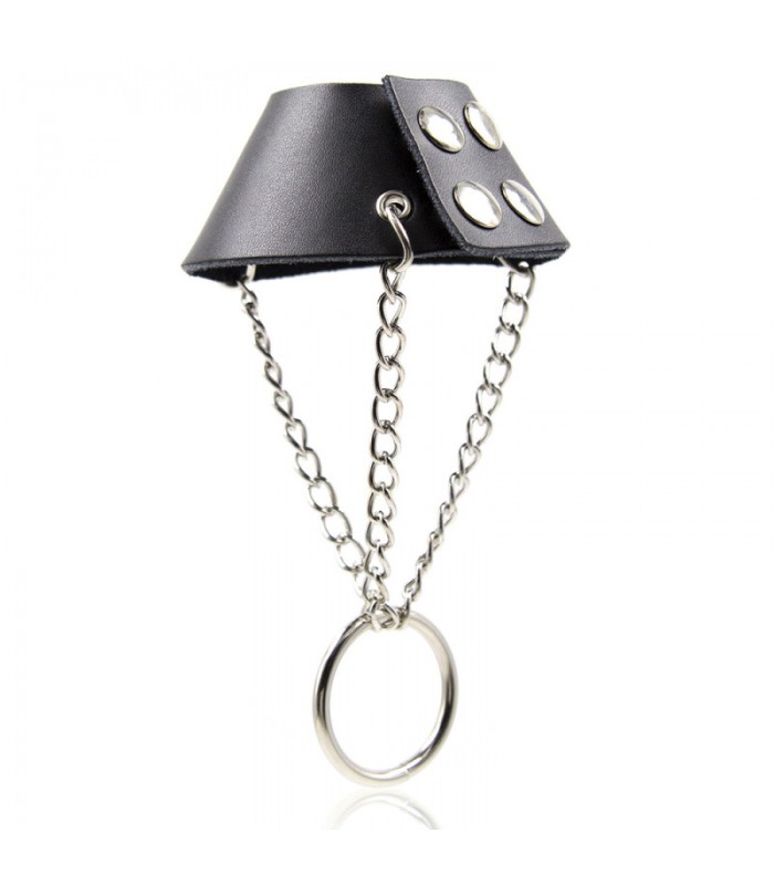 Ballstretcher Parachute en simili cuir bdsm gay