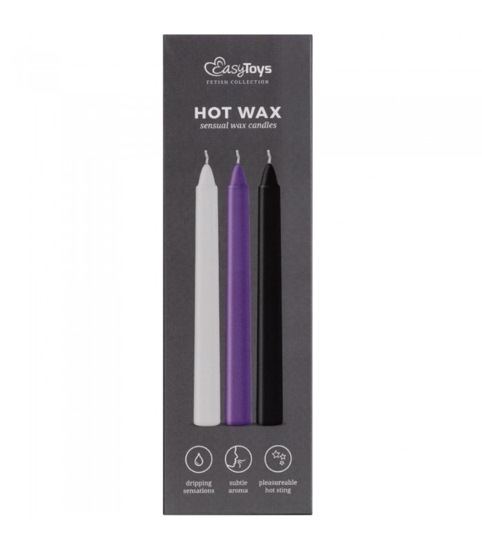 Lot de 3 Bougies BDSM Hot Wax