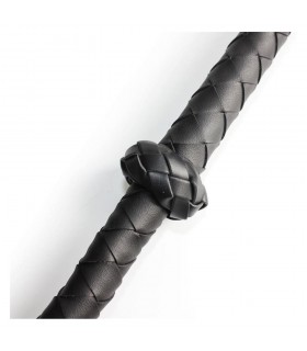 Long Fouet BDSM Noir Tressé 150cm