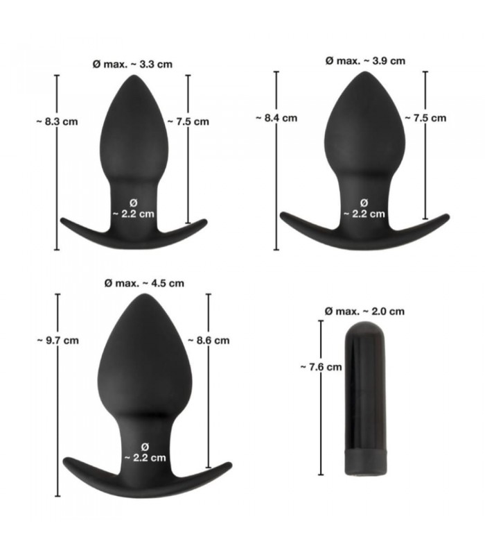 Coffret Plug Anal Silicone Vibrant