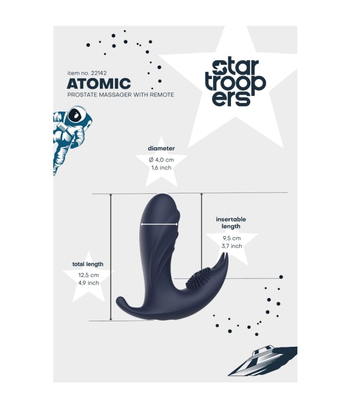 Stimulateur de Prostate Startroopers Atomic 9,5x4cm