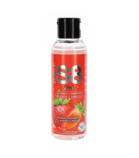 Lubrifiant Léchable et Chauffant Vanille Fraise 125ml