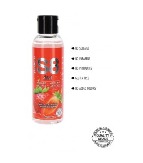 Lubrifiant Léchable et Chauffant Vanille Fraise 125ml