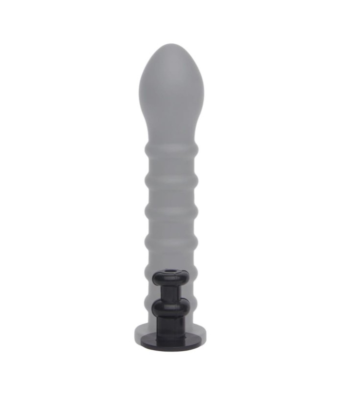 Gode Flexible Silicone Ribbed Dong Vac-U-Lock