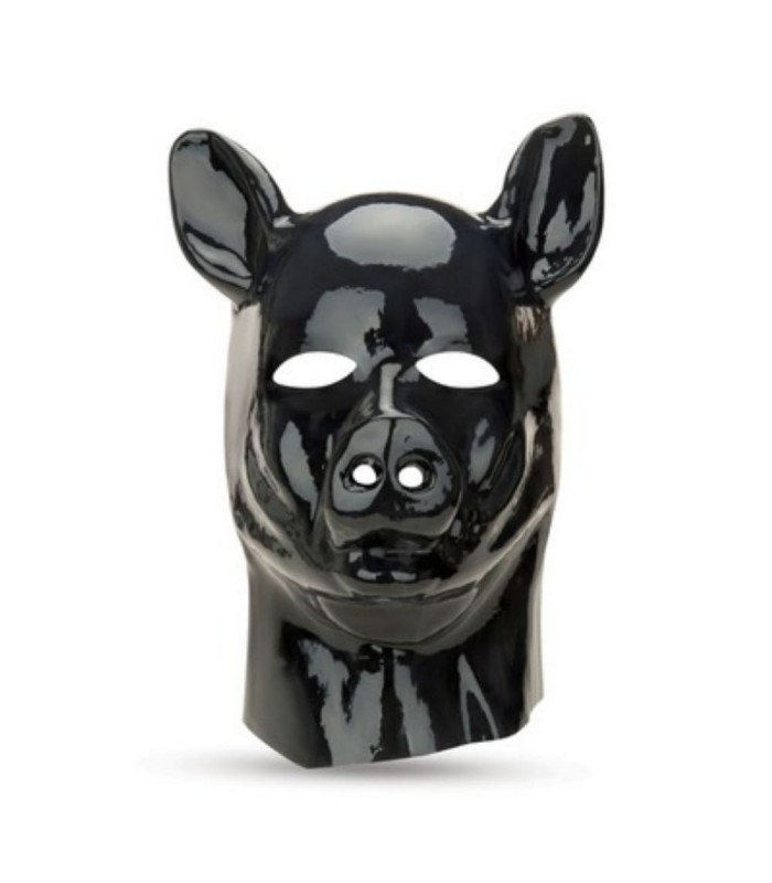 Cagoule Latex Cochon Pig Zip Up Hood