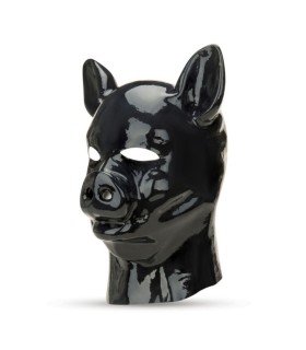 Cagoule Latex Pig Zip Up Hood