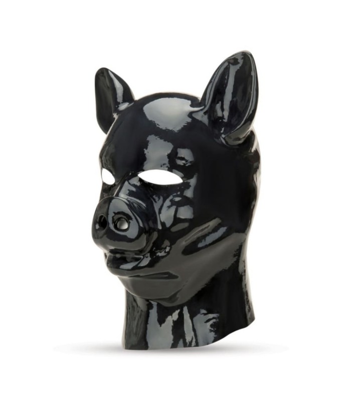 Cagoule Latex Pig Zip Up Hood
