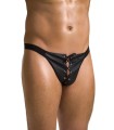 Slip Ouvert Effet Cuir Noir Ben Passion