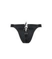 Slip Ouvert Effet Cuir Noir Ben Passion