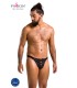 Slip Ouvert Effet Cuir Noir Ben Passion