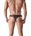 String Homme Wetlook Noir Ares 1