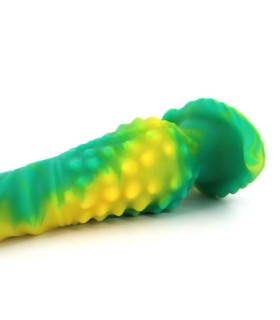 Plug Anal Long Silicone Octopus Vert Jaune