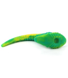 Plug Anal Long Silicone Octopus Vert Jaune