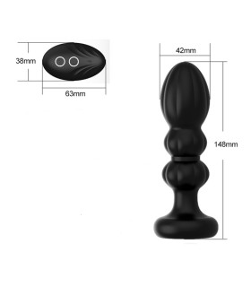 Plug Anal Va et Vient Télescopique 14,8x4,2cm