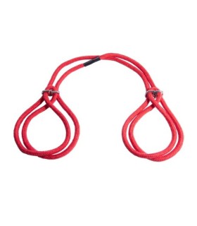 Menottes BDSM Coton Rouge