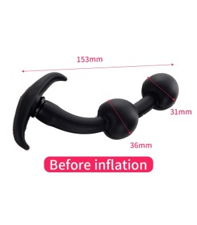 Plug Anal Gonflable Double Boule 10cm Plug Anal Gonflable Double Boule 10cm