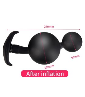 Plug Anal Gonflable Double Boule 10cm Plug Anal Gonflable Double Boule 10cm