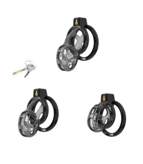Cage de Chasteté Silicone Souple Cobra Noir