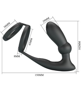 Double Cockring Plug Anal Vibrant