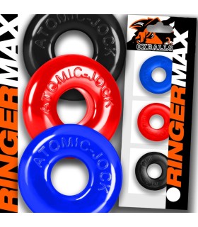 Lot 3 Cockrings Ringer Max Multicouleur Lot 3 Cockrings Ringer Max Multicouleur