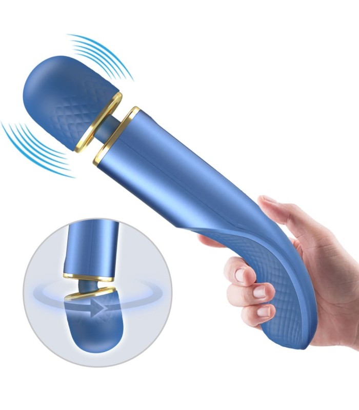 Masturbateur Homme Wand Bleu 24cm
