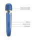 Masturbateur Homme Wand Bleu 24cm