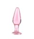 Plug Anal Verre Rose 3,5cm
