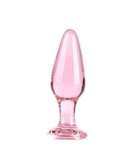 Plug Anal Verre Rose 3,5cm