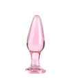 Plug Anal Verre Rose 3,5cm