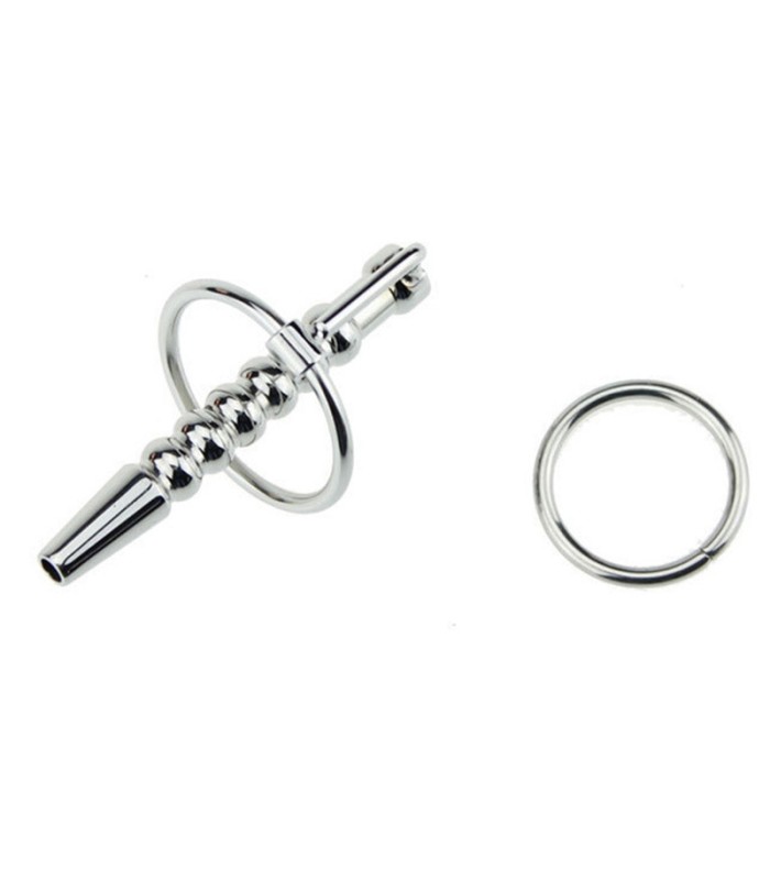 Plug Pénis Percé avec Anneau Gland 10mm