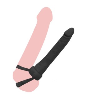 Gode Anal Double Trouble Noir 15x2,5cm