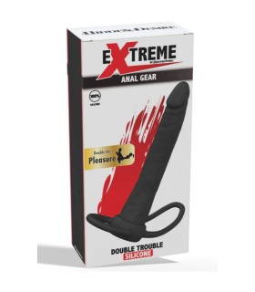 Gode Anal Double Trouble Noir 15x2,5cm
