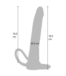Gode Anal Double Trouble Noir 15x2,5cm
