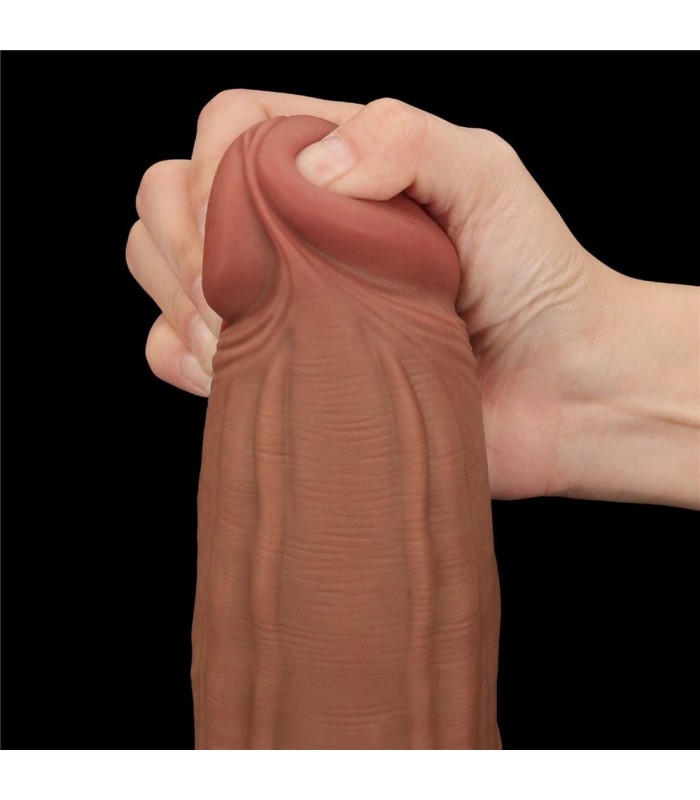 Gode XL Marron avec Veines 31x6,2cm