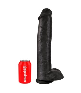Gode XL Noir Avec Testicules Noir