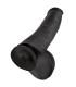 Gode XL Noir gay Testicules Noir