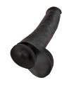 Gode XL Noir gay Testicules Noir