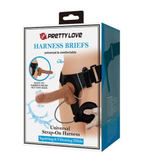 Gode Ceinture avec Dildo Vibrant et Ejaculateur Oher