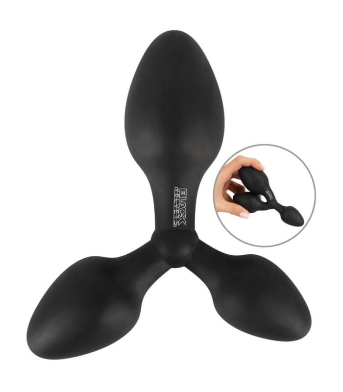 Plug Anal Silicone Triple Diamètre Noir
